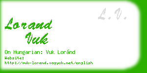 lorand vuk business card